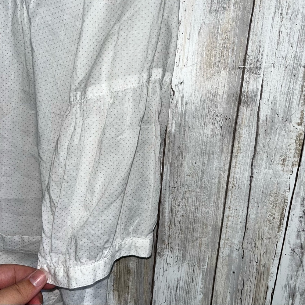 American Eagle White Polka Dot Pocket Blouse - Picture 4 of 6